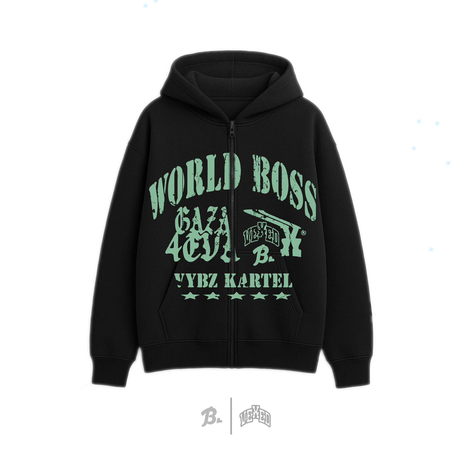 WORLD BOSS Military Zip Up Hoodie