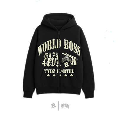 WORLD BOSS Military Zip Up Hoodie